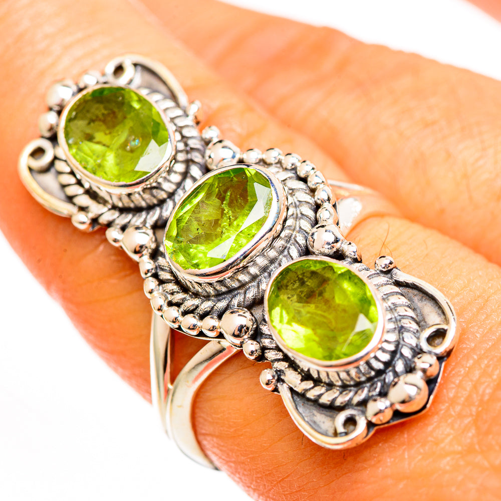Peridot Rings handcrafted by Anasilvercos - RING111741