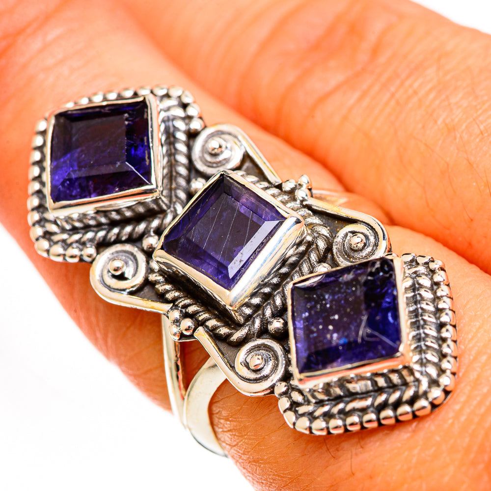 Violet Spinel Rings handcrafted by Anasilvercos - RING111750