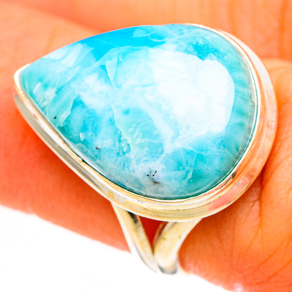 Larimar Rings handcrafted by Anasilvercos - RING111755