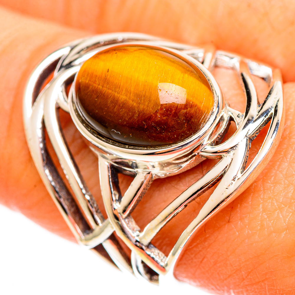 Tiger Eye Rings handcrafted by Anasilvercos - RING111761