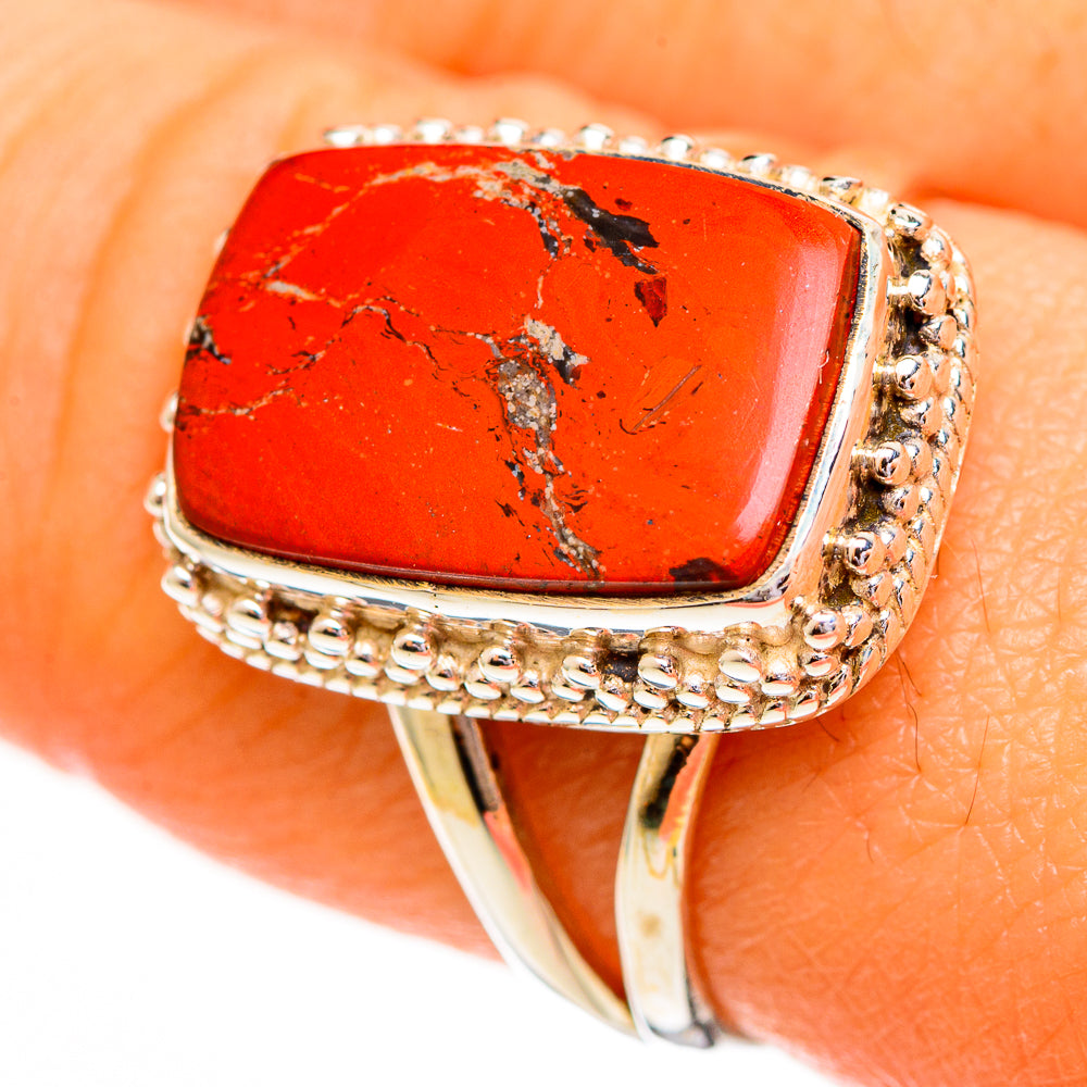 Red Jasper Rings handcrafted by Anasilvercos - RING111762