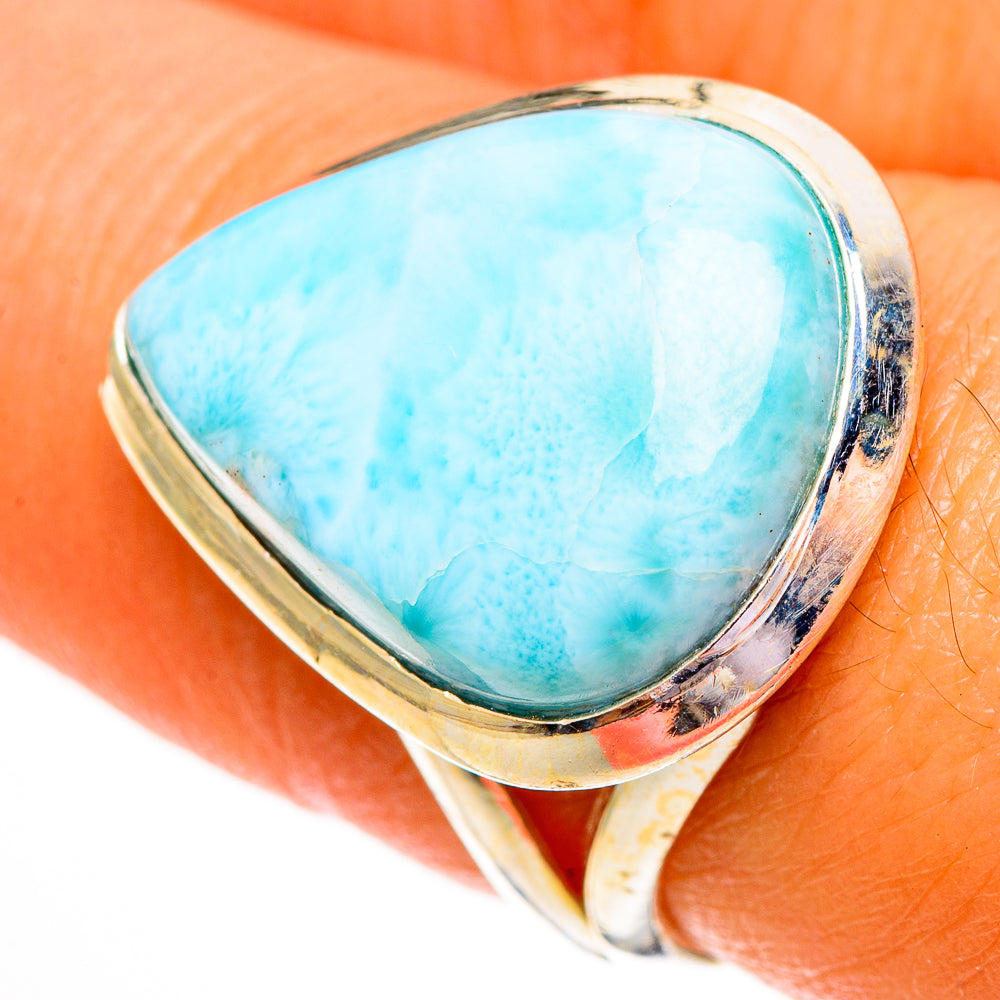 Larimar Rings handcrafted by Anasilvercos - RING111785
