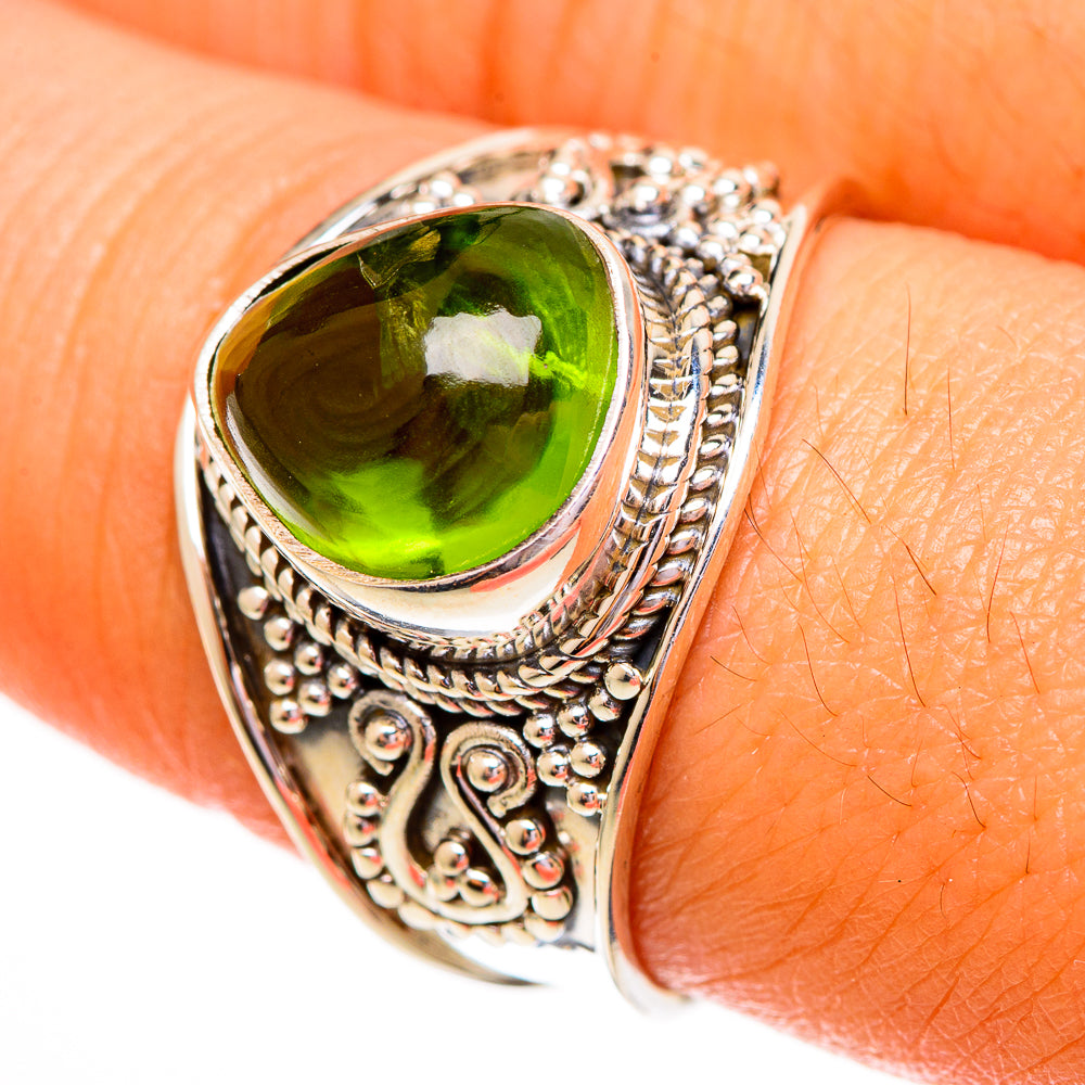 Peridot Rings handcrafted by Anasilvercos - RING111786