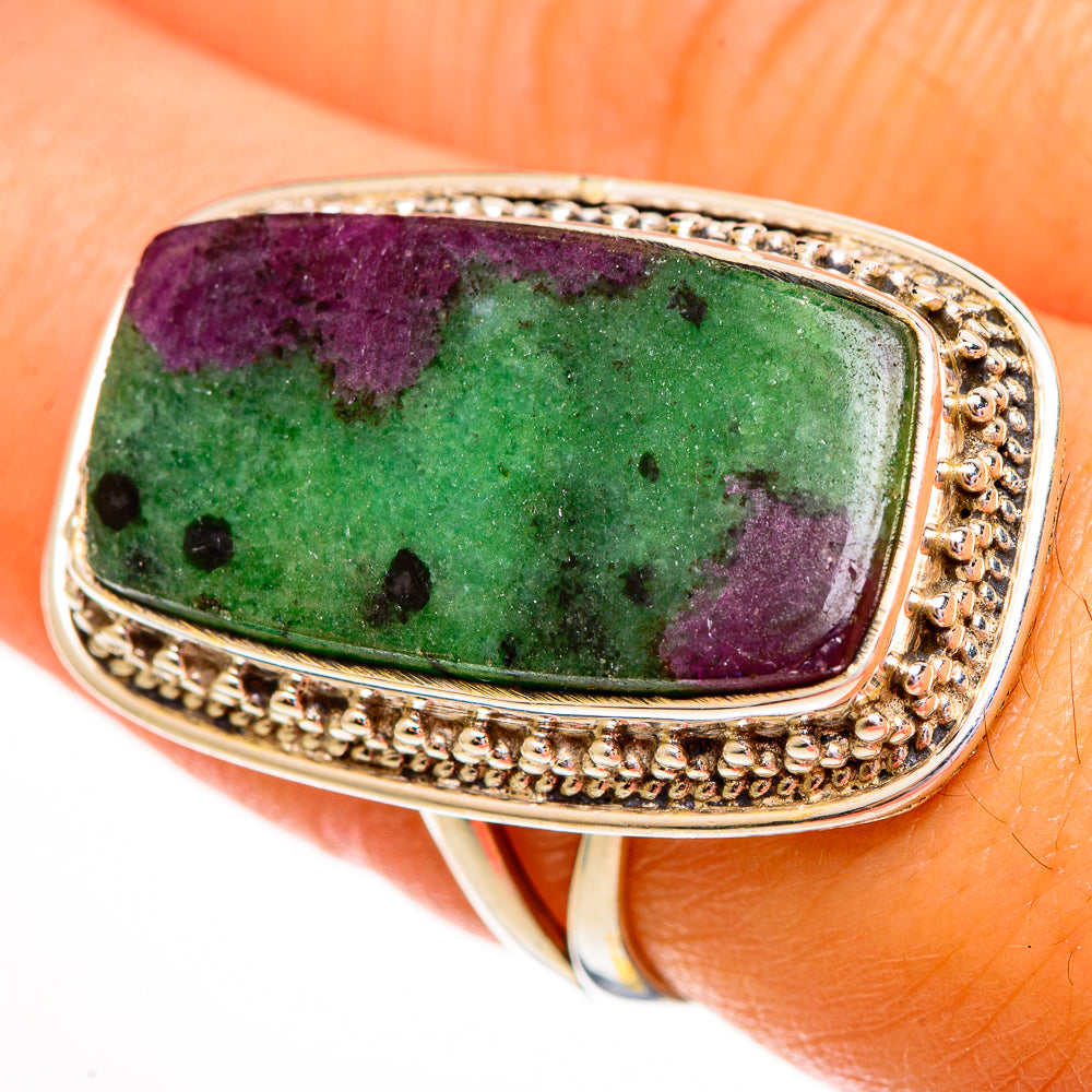 Ruby Zoisite Rings handcrafted by Anasilvercos - RING111787