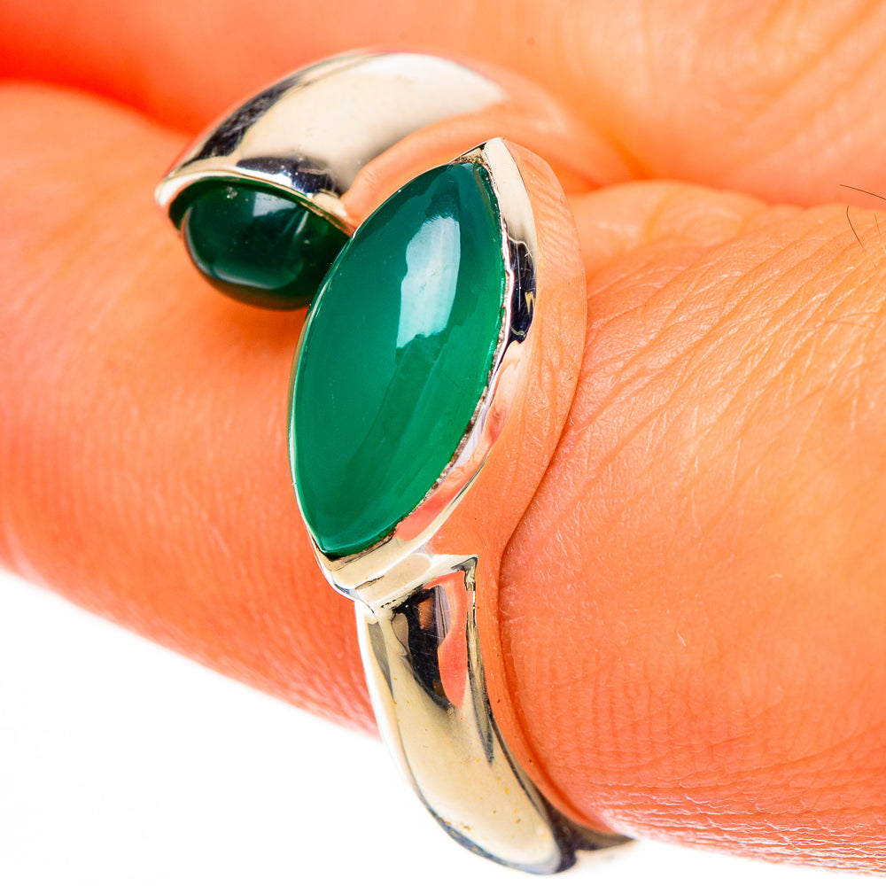 Green Onyx Rings handcrafted by Anasilvercos - RING111789