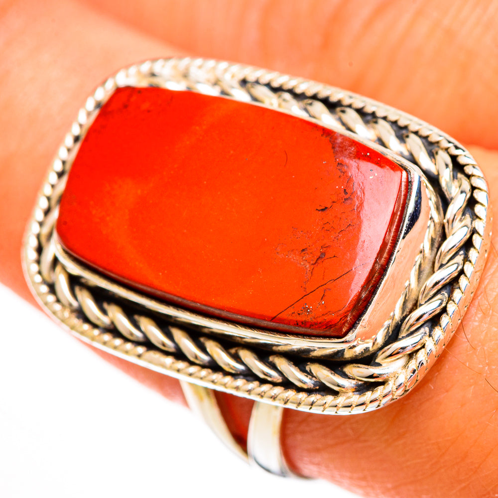 Red Jasper Rings handcrafted by Anasilvercos - RING111791