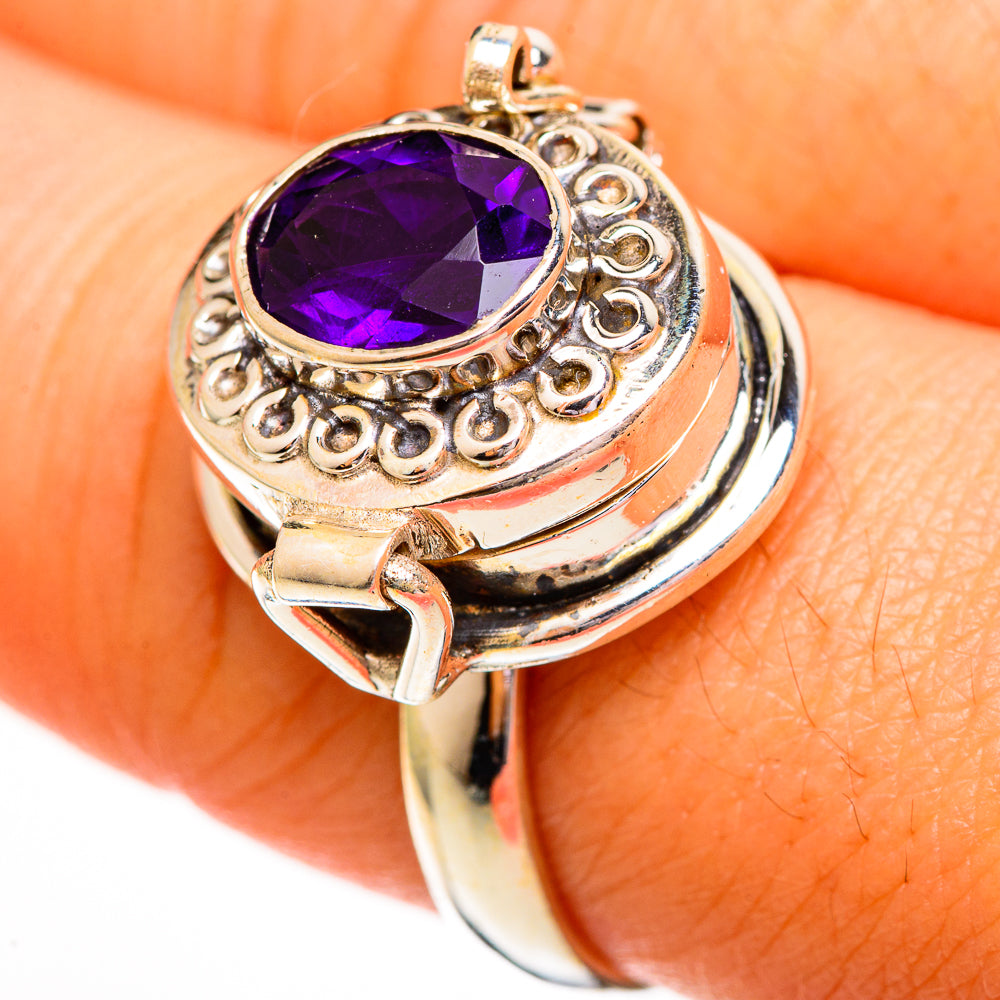 African Amethyst Rings handcrafted by Anasilvercos - RING111799