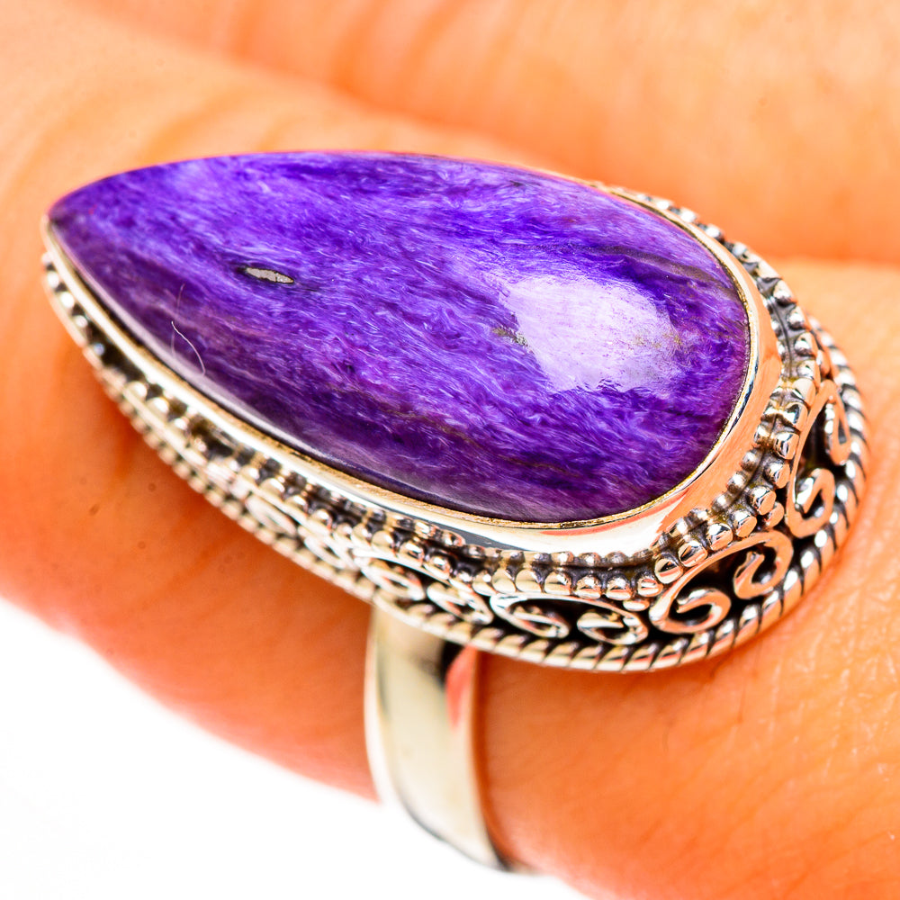 Charoite Rings handcrafted by Anasilvercos - RING111800