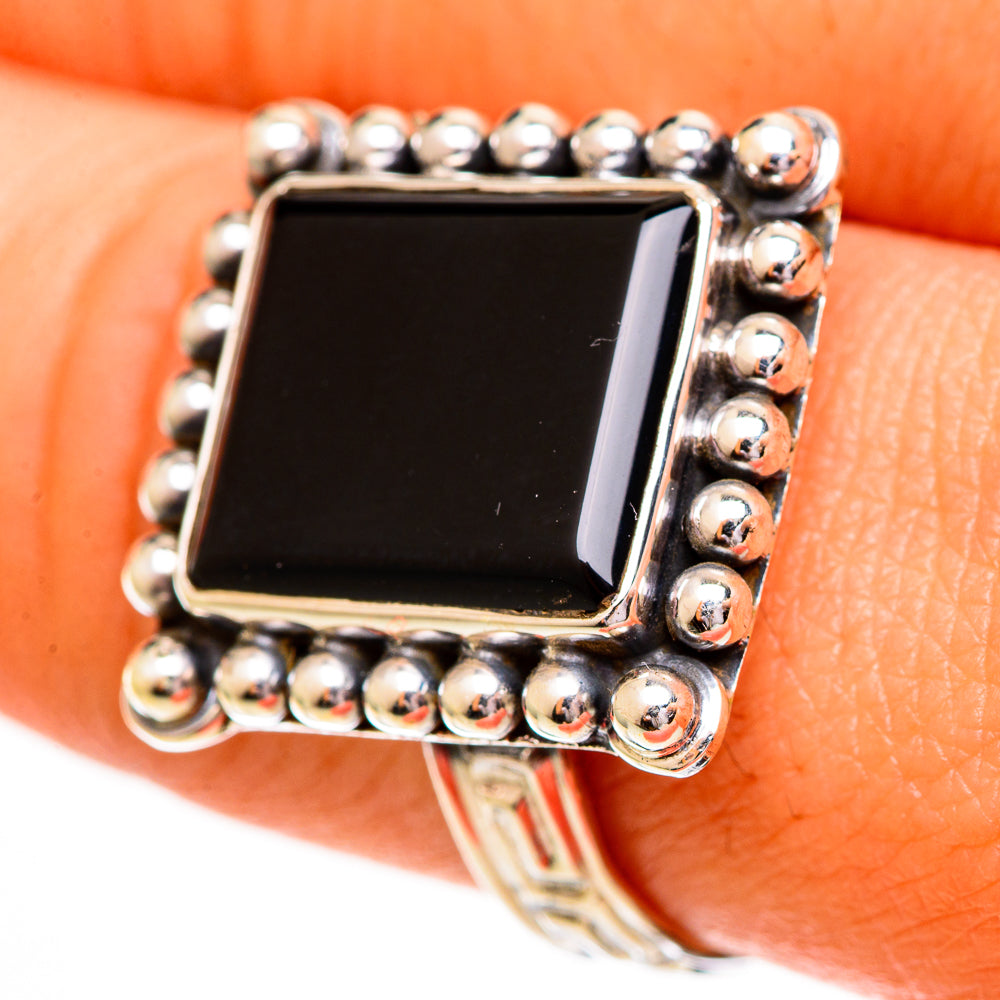 Black Onyx Rings handcrafted by Anasilvercos - RING111801