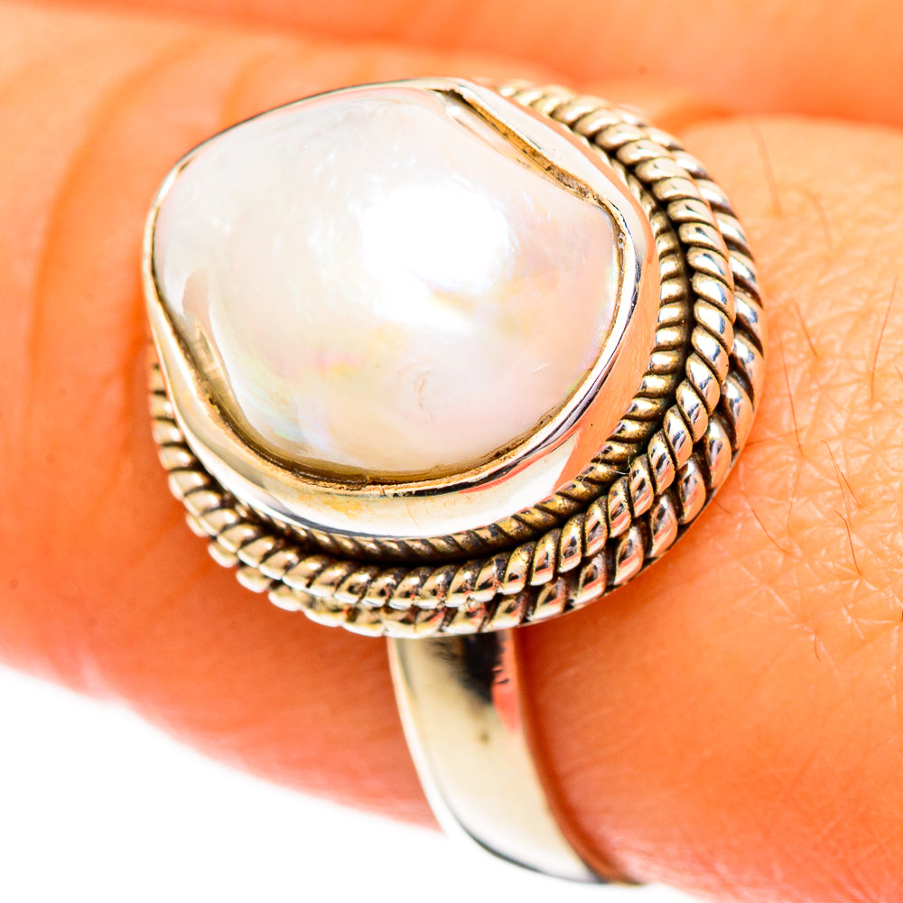 Cultured Pearl Rings handcrafted by Anasilvercos - RING111805