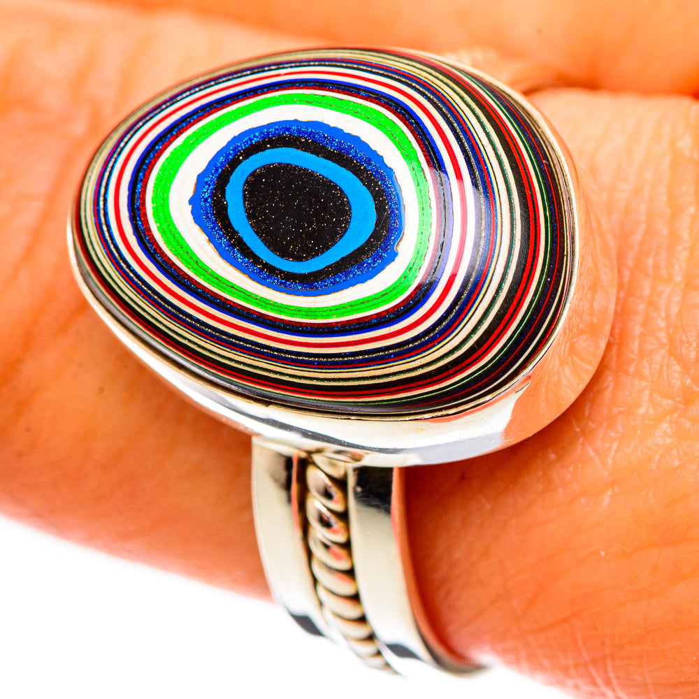 Fordite Rings handcrafted by Anasilvercos - RING111806