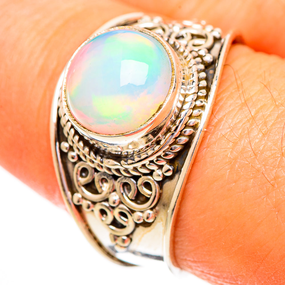 Ethiopian Opal Rings handcrafted by Anasilvercos - RING111811