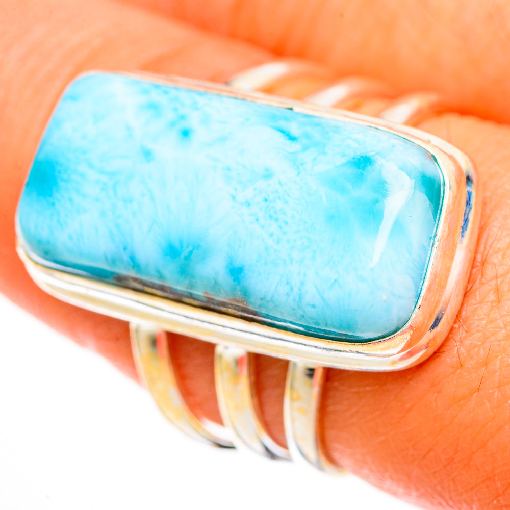 Larimar Rings handcrafted by Anasilvercos - RING111816