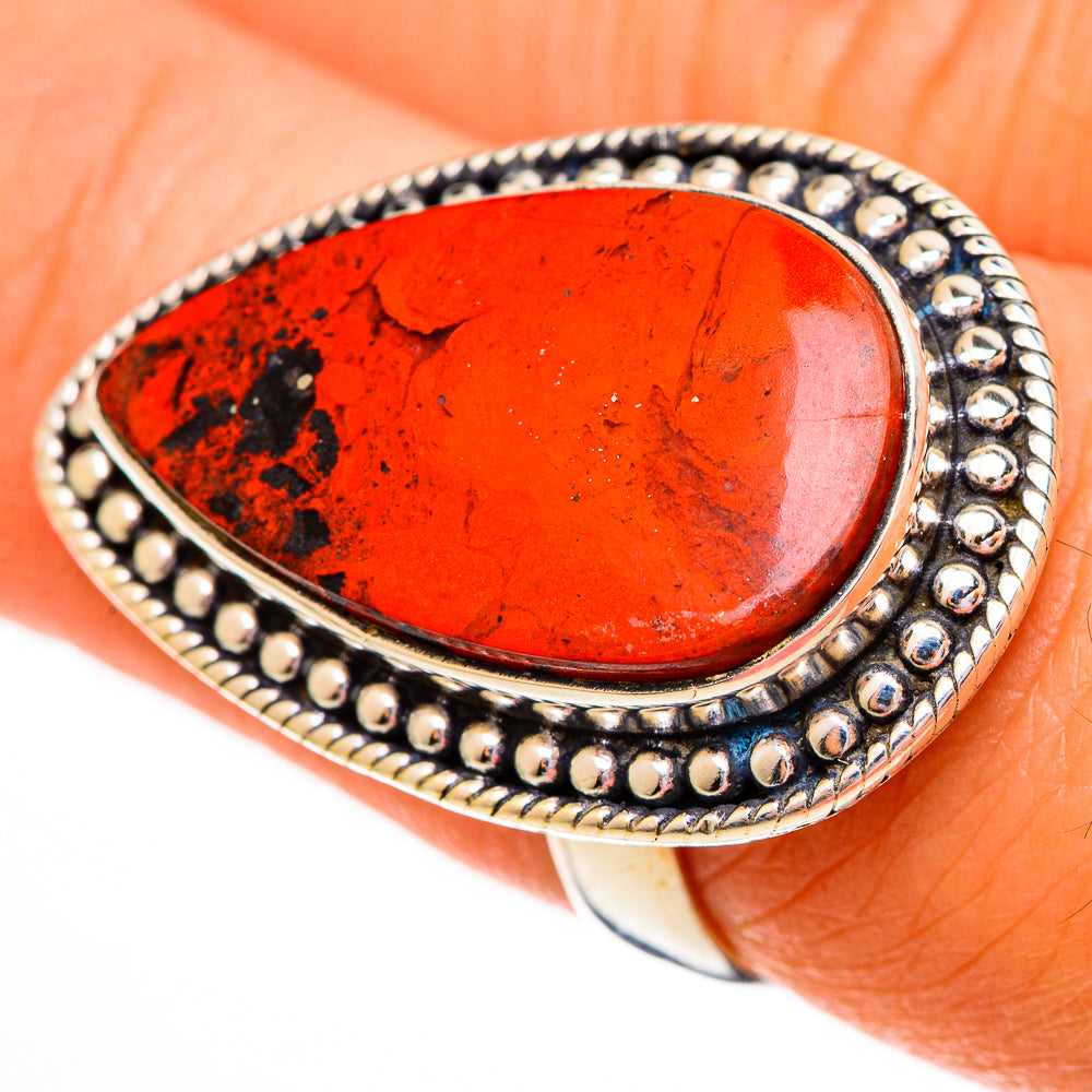 Mahogany Obsidian Rings handcrafted by Anasilvercos - RING111822