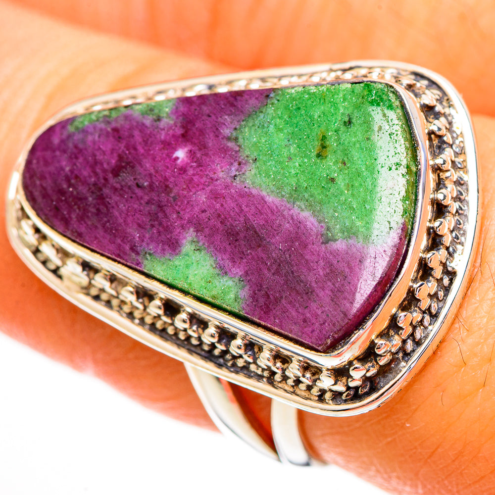 Ruby Zoisite Rings handcrafted by Anasilvercos - RING111835