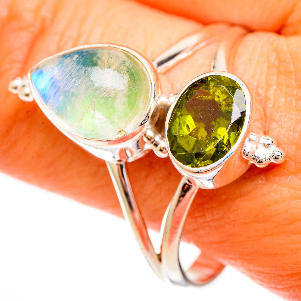Green Moonstone Rings handcrafted by Anasilvercos - RING111846