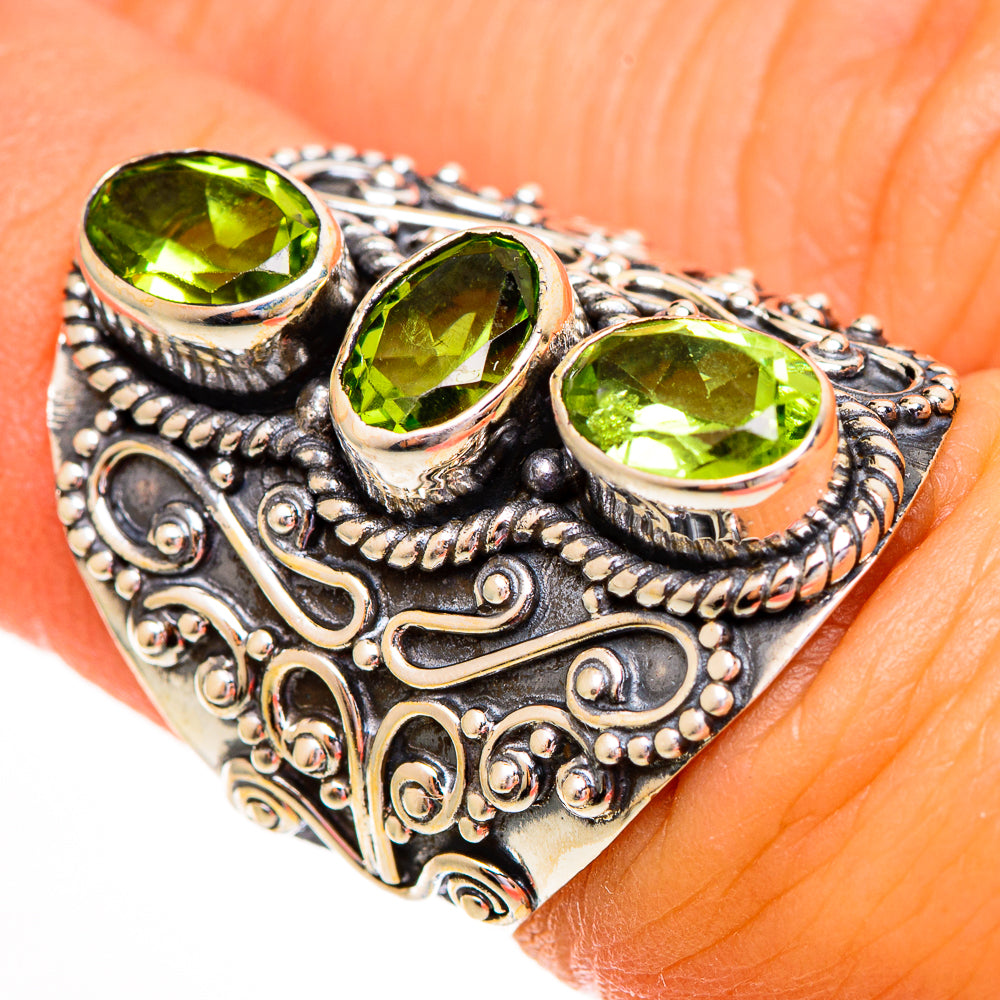 Peridot Rings handcrafted by Anasilvercos - RING111849
