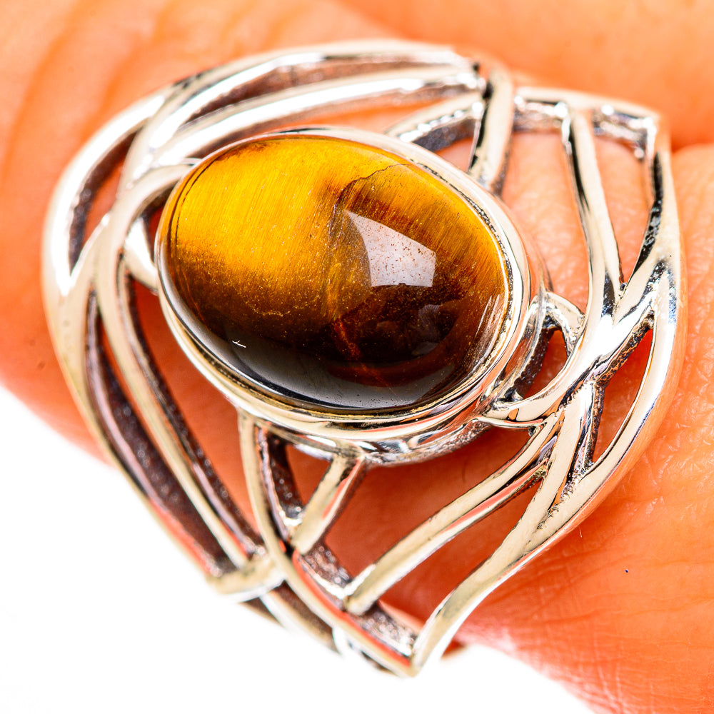 Tiger Eye Rings handcrafted by Anasilvercos - RING111852