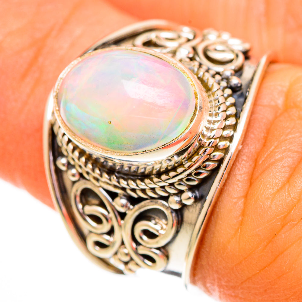 Ethiopian Opal Rings handcrafted by Anasilvercos - RING111871