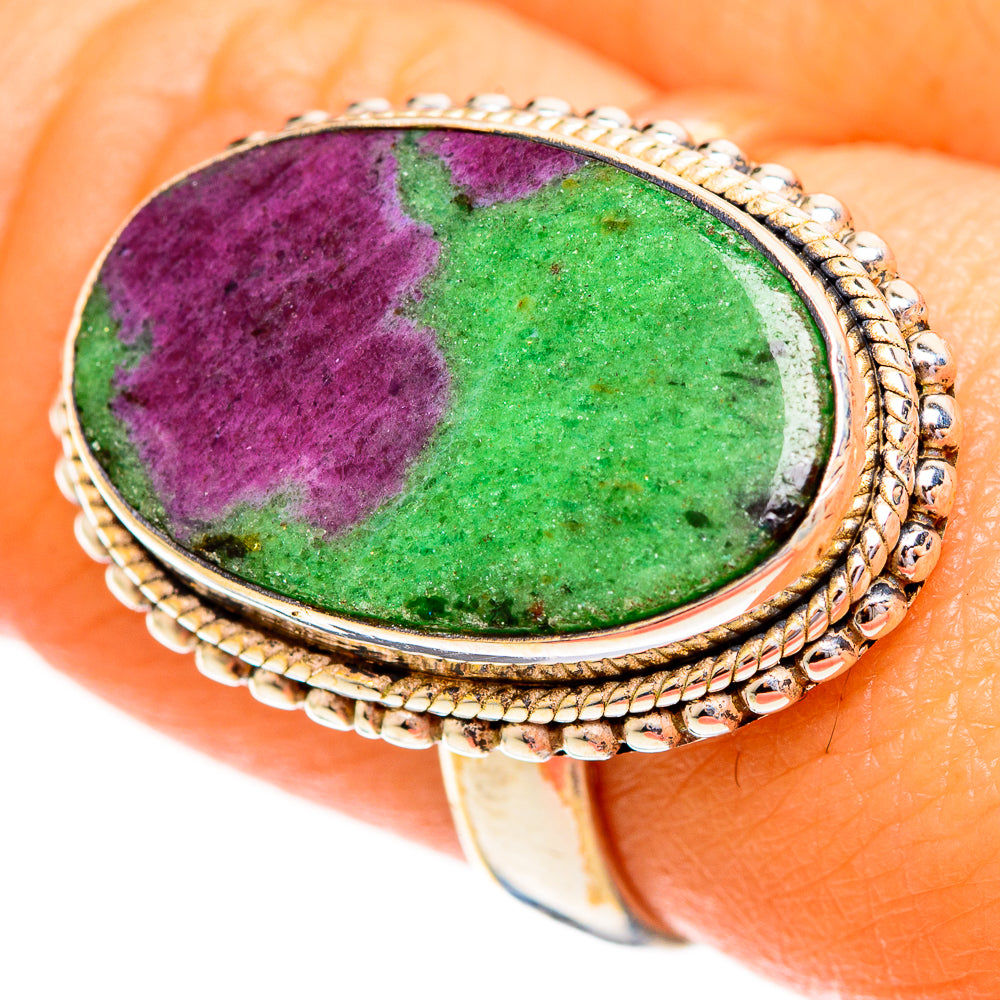 Ruby Zoisite Rings handcrafted by Anasilvercos - RING111878