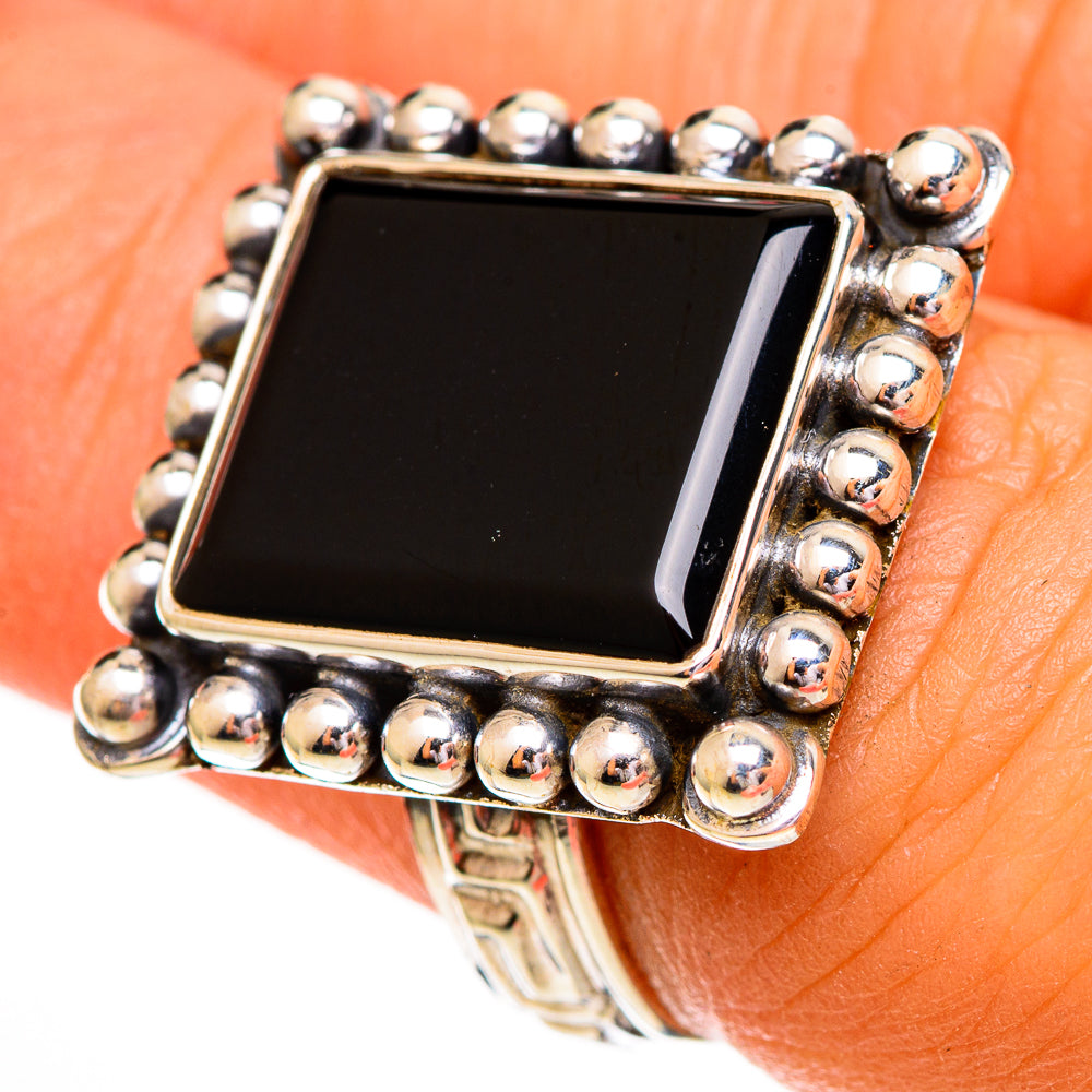 Black Onyx Rings handcrafted by Anasilvercos - RING111892