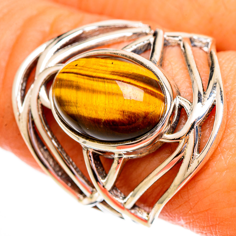 Tiger Eye Rings handcrafted by Anasilvercos - RING111912