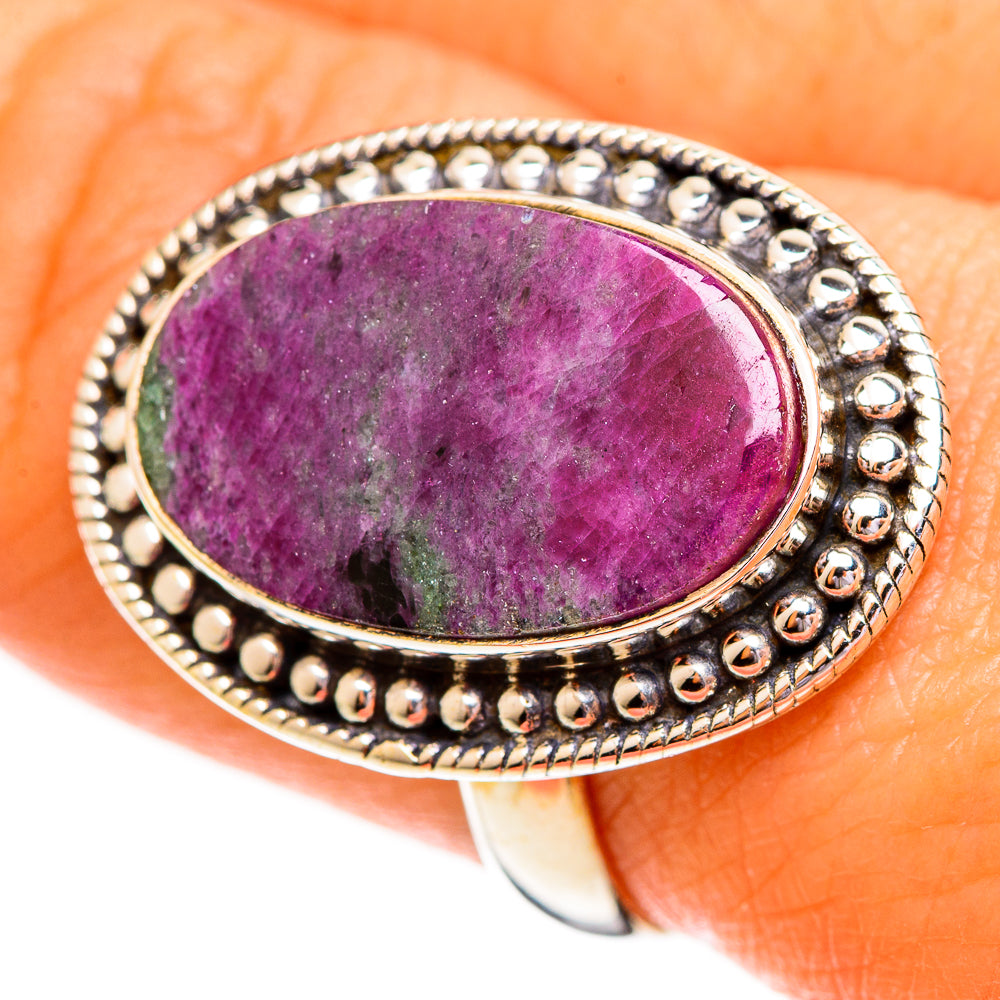 Ruby Zoisite Rings handcrafted by Anasilvercos - RING111913