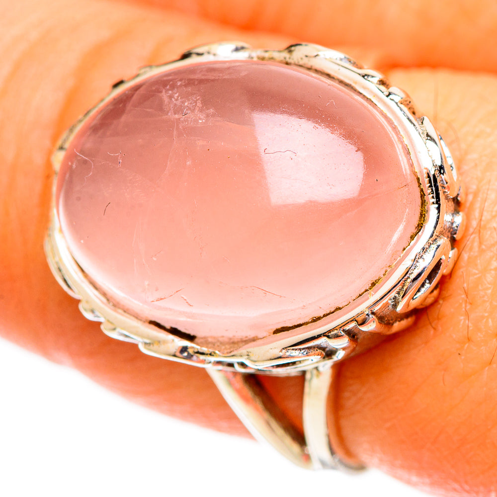 Rose Quartz Rings handcrafted by Anasilvercos - RING111914
