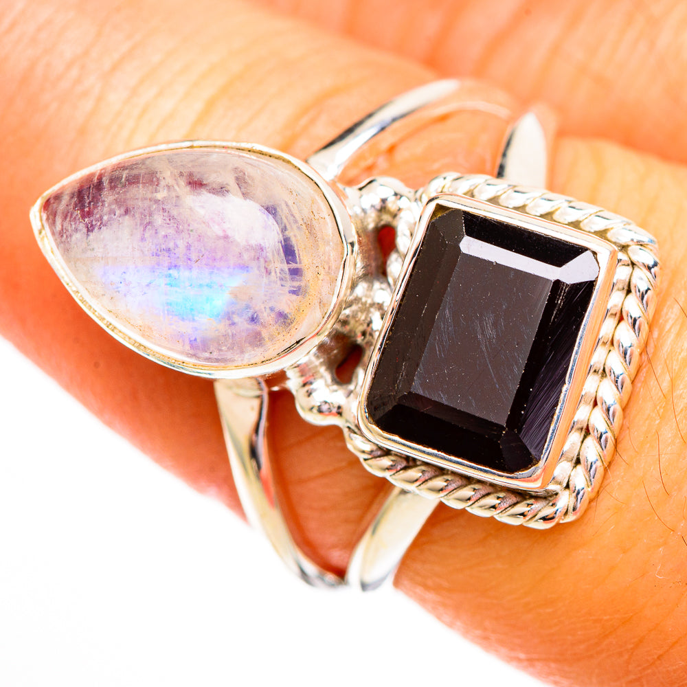 Pink Moonstone Rings handcrafted by Anasilvercos - RING111929