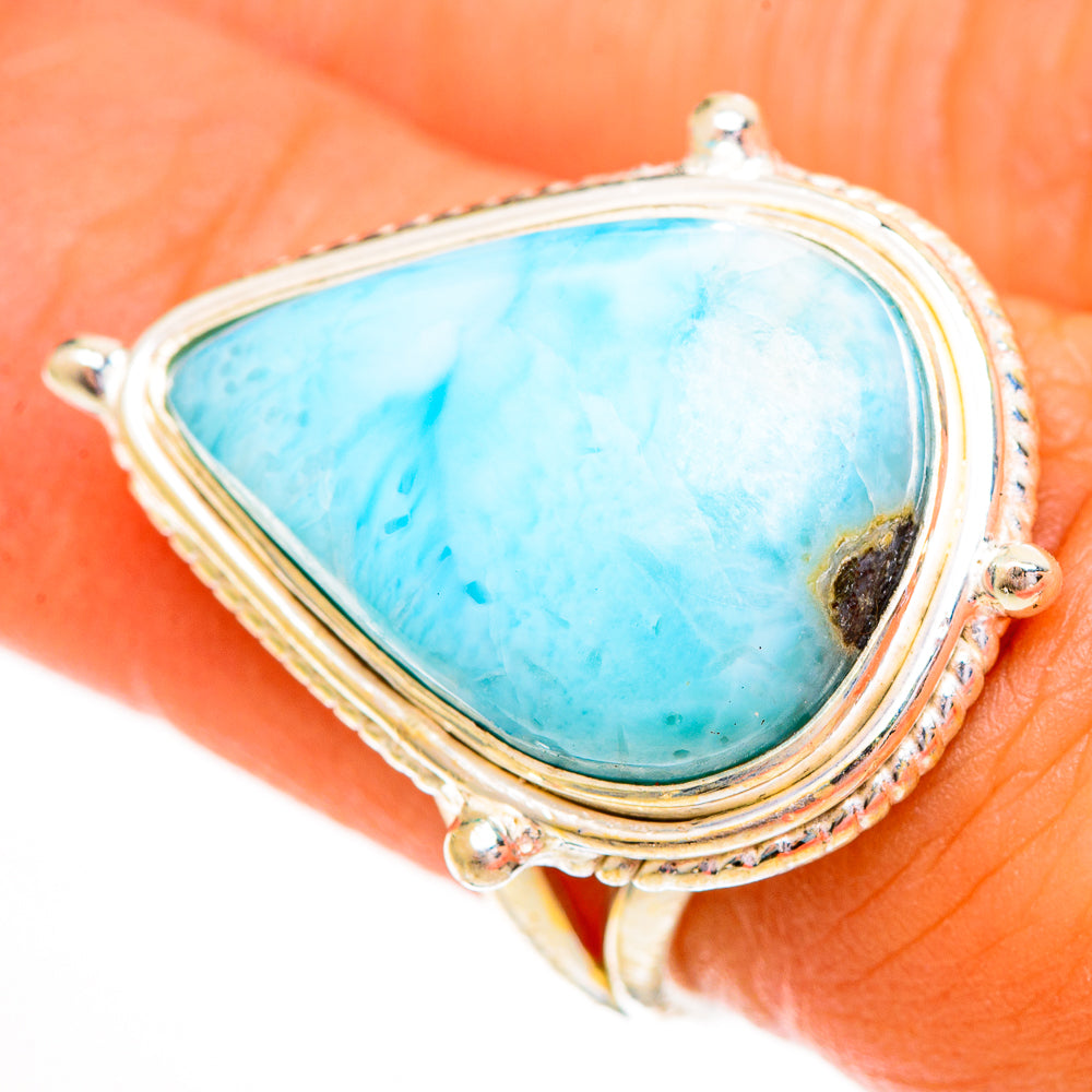 Larimar Rings handcrafted by Anasilvercos - RING111934