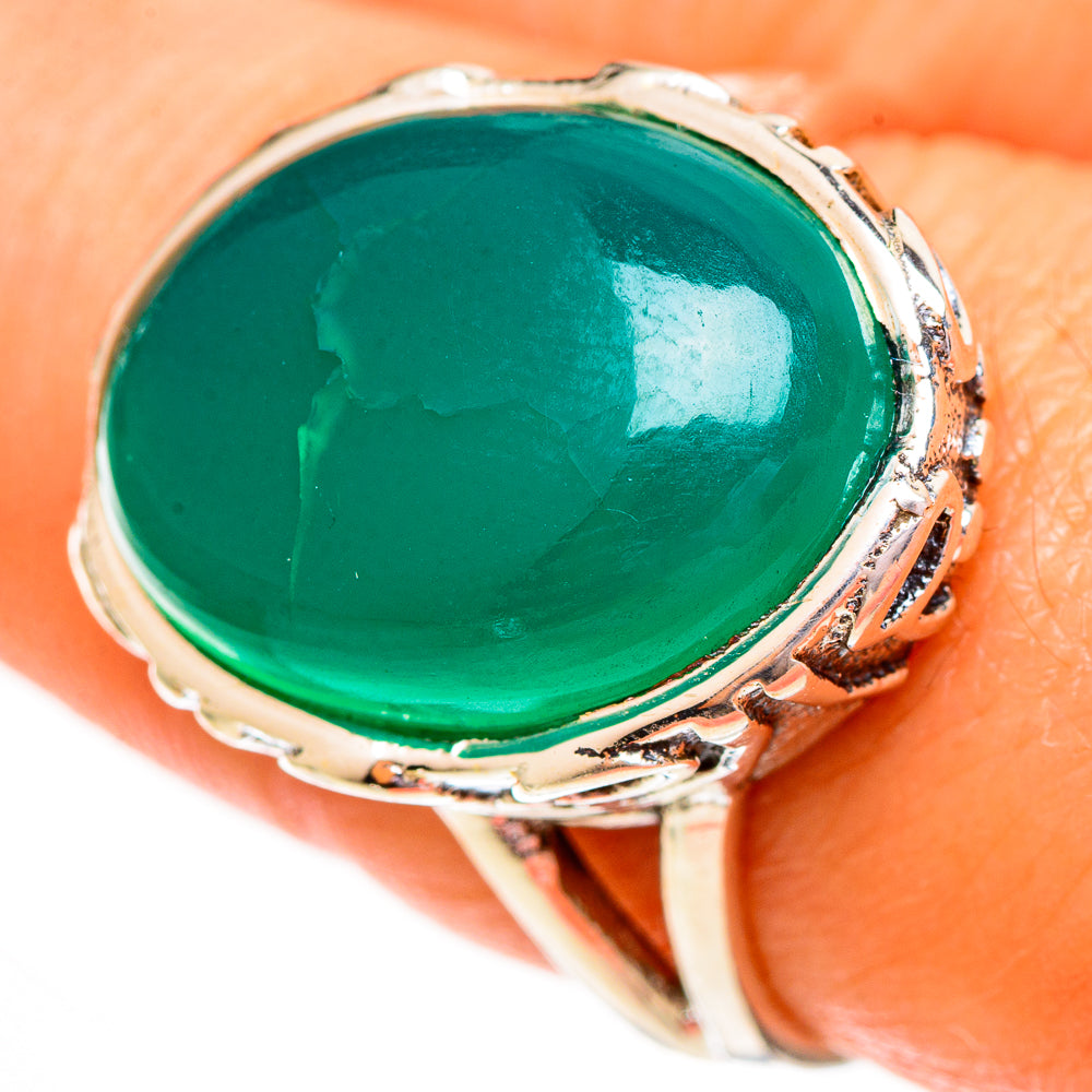 Green Onyx Rings handcrafted by Anasilvercos - RING111939