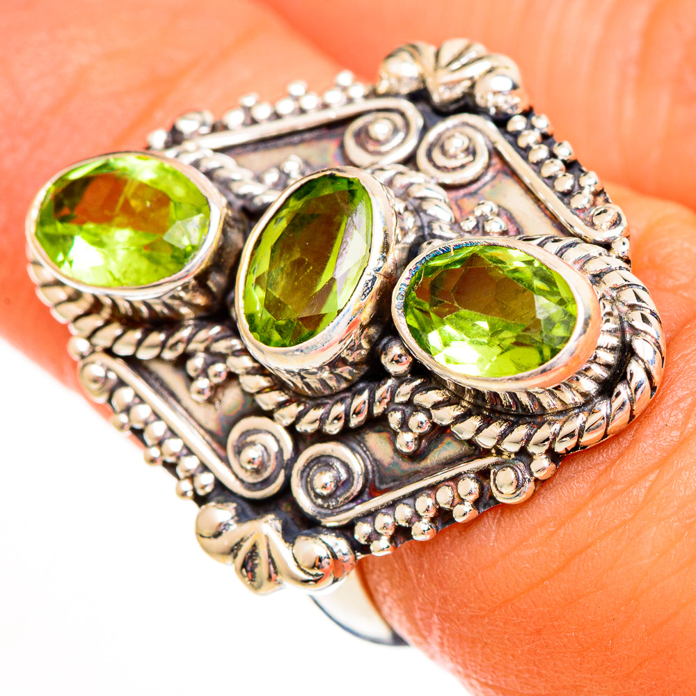 Peridot Rings handcrafted by Anasilvercos - RING111941