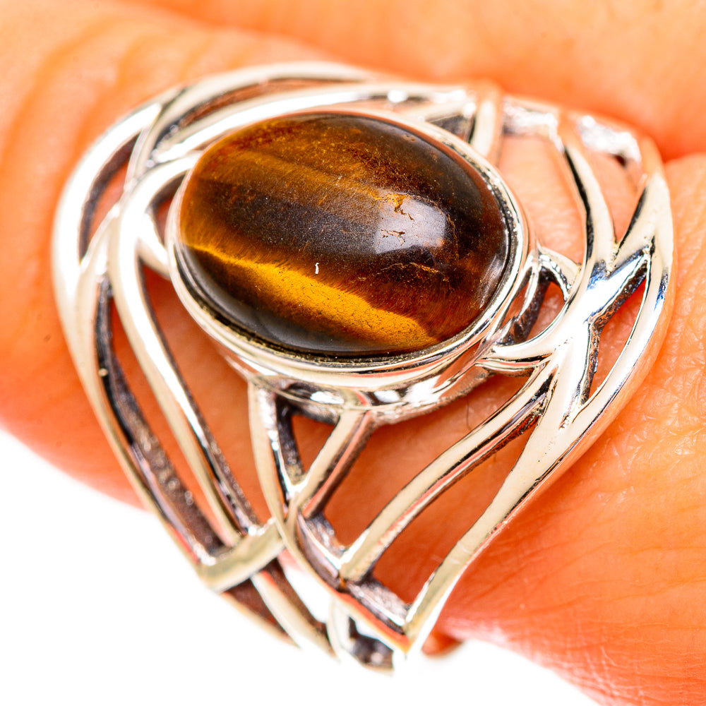 Tiger Eye Rings handcrafted by Anasilvercos - RING111944