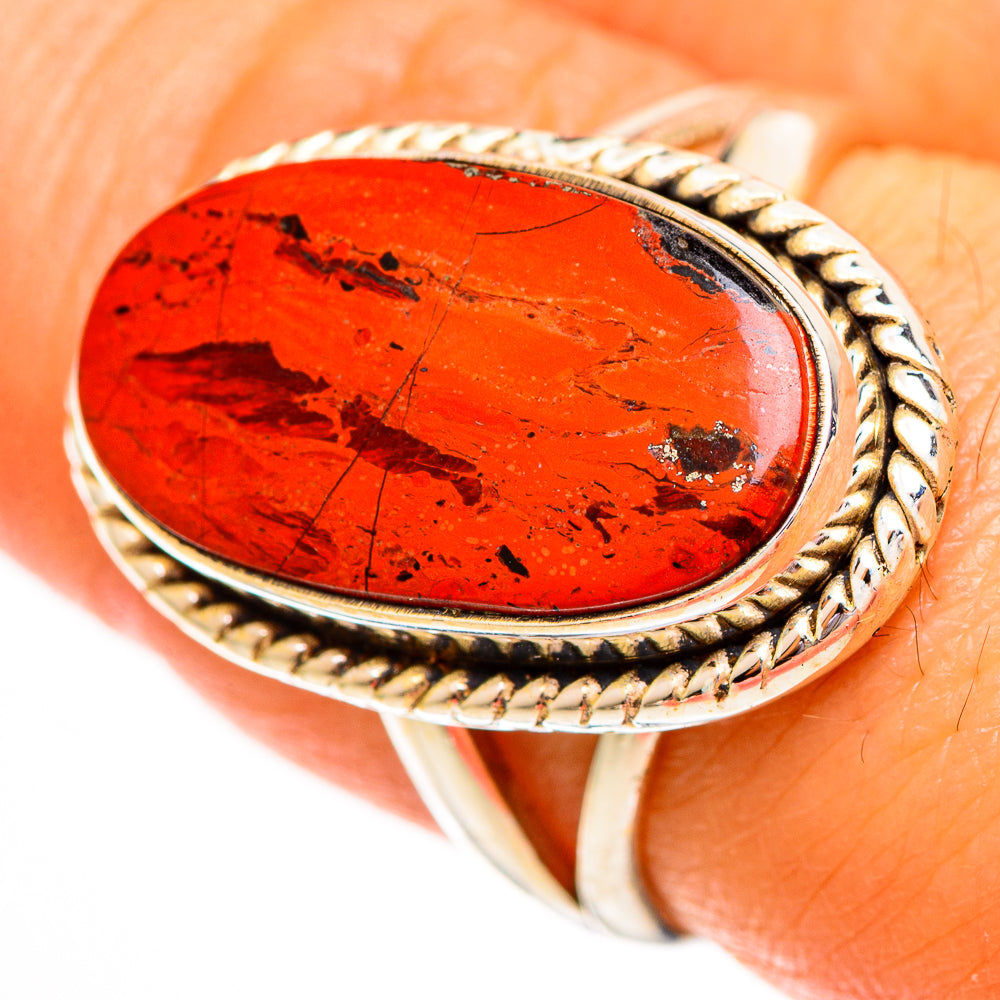 Red Jasper Rings handcrafted by Anasilvercos - RING111945