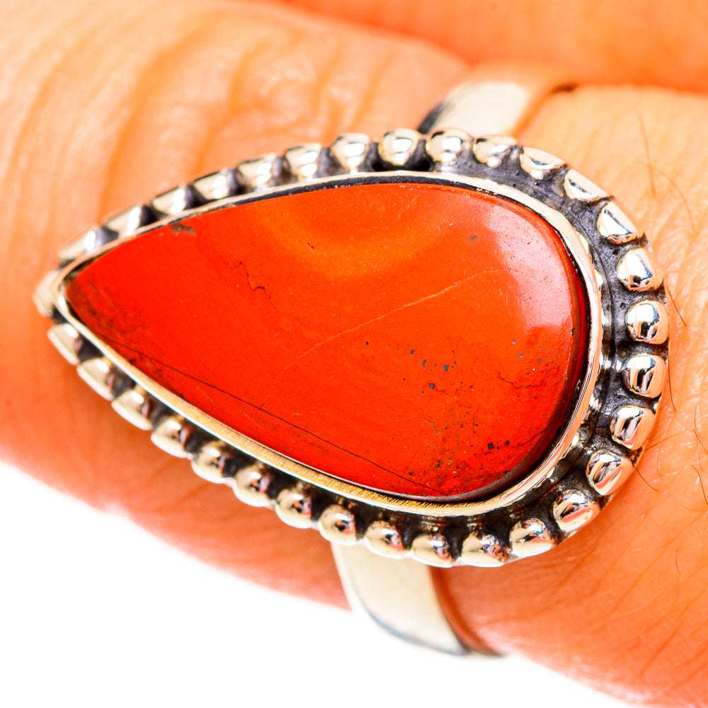 Red Jasper Rings handcrafted by Anasilvercos - RING111946