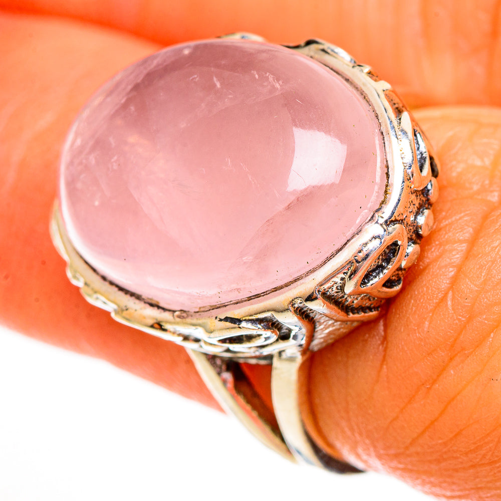 Rose Quartz Rings handcrafted by Anasilvercos - RING111950