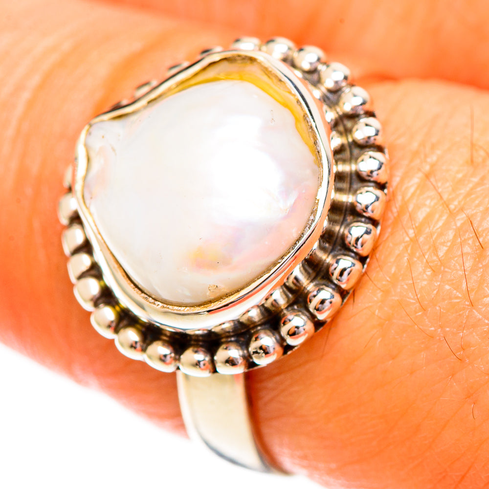 Mother Of Pearl Rings handcrafted by Anasilvercos - RING111961