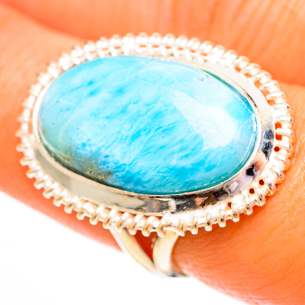 Larimar Rings handcrafted by Anasilvercos - RING111975