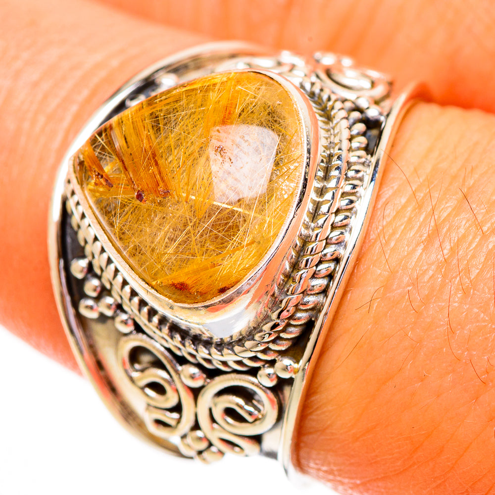 Rutilated Quartz Rings handcrafted by Anasilvercos - RING111981