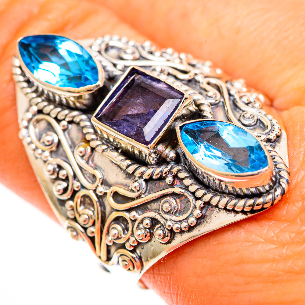 Violet Spinel Rings handcrafted by Anasilvercos - RING111994