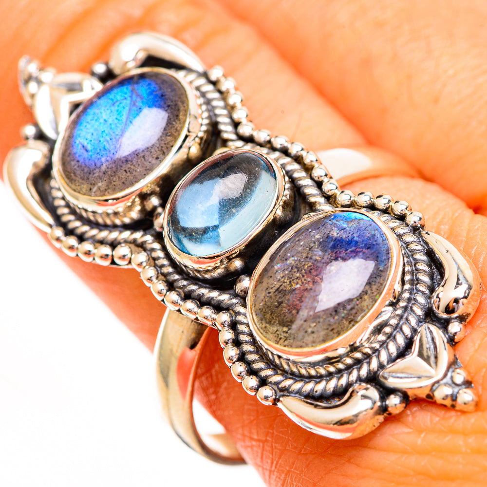 Labradorite Rings handcrafted by Anasilvercos - RING111997