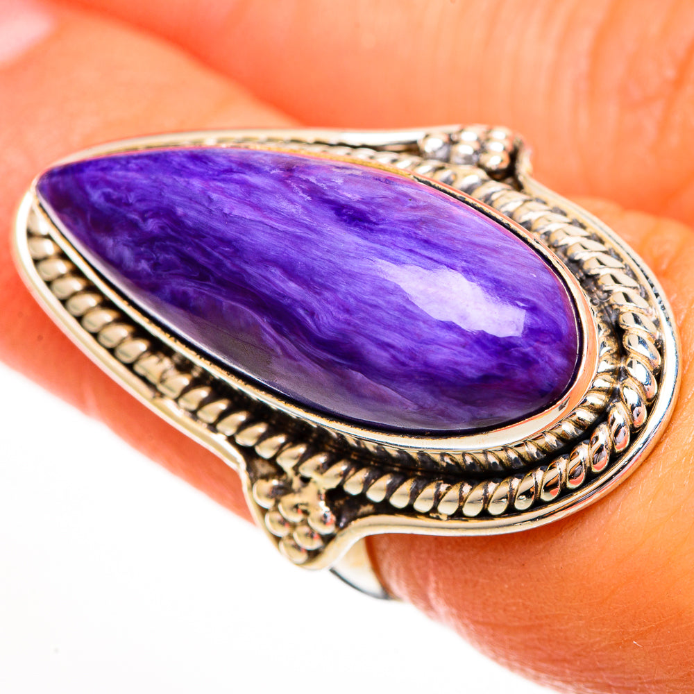 Charoite Rings handcrafted by Anasilvercos - RING112016