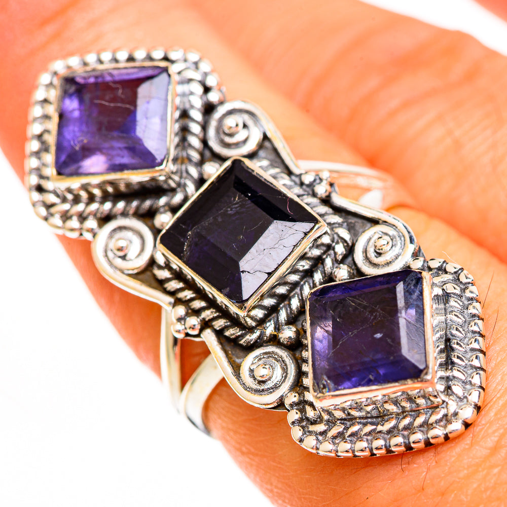 Violet Spinel Rings handcrafted by Anasilvercos - RING112020