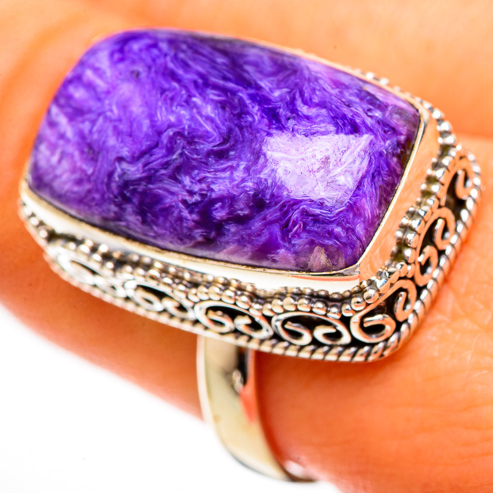 Charoite Rings handcrafted by Anasilvercos - RING112022
