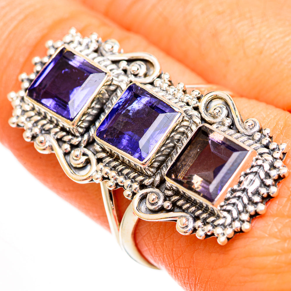 Violet Spinel Rings handcrafted by Anasilvercos - RING112023