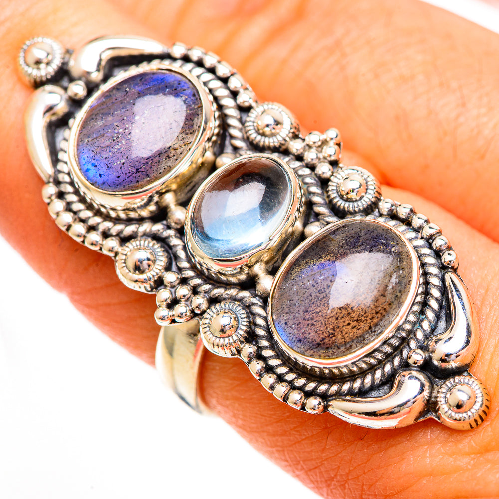 Labradorite Rings handcrafted by Anasilvercos - RING112038