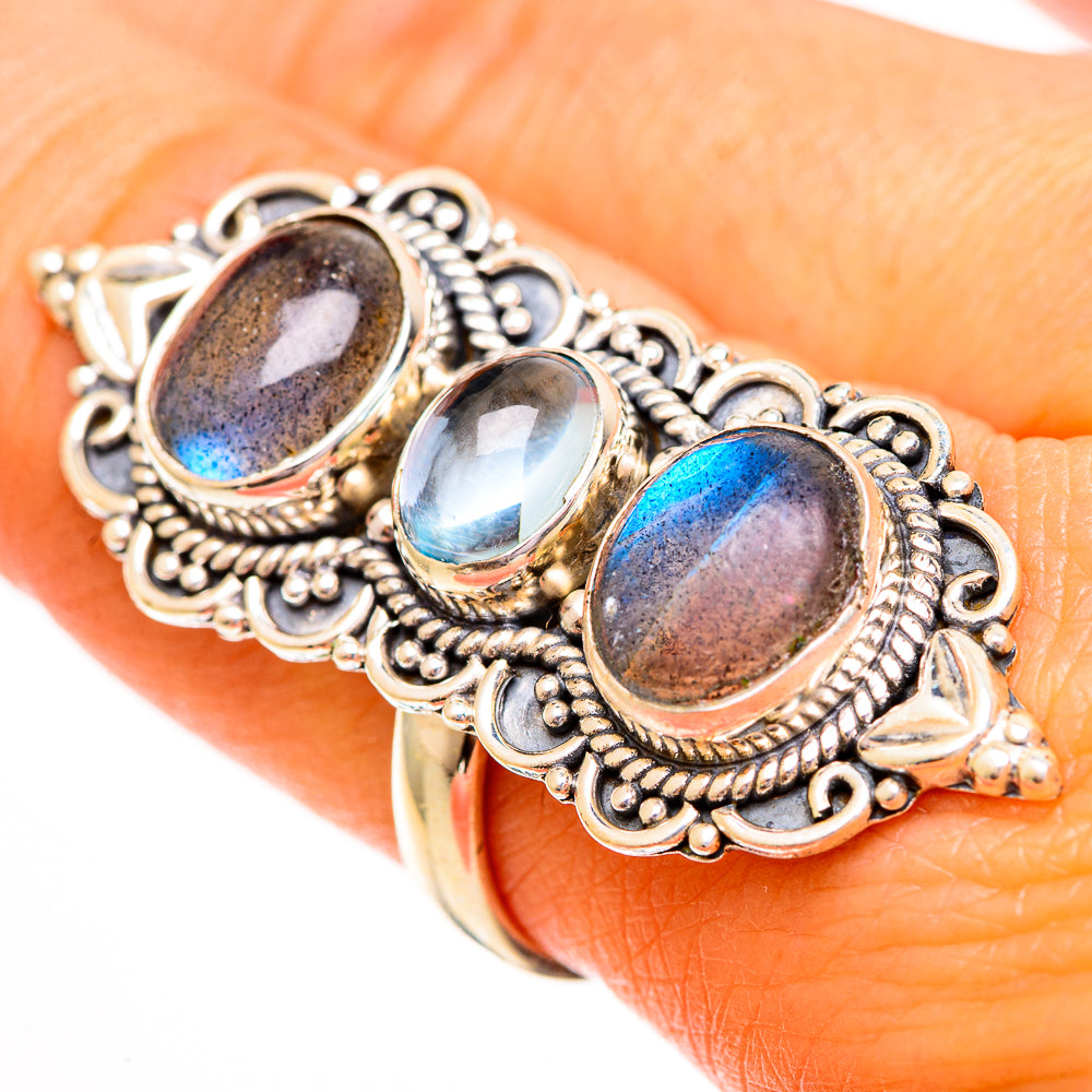 Labradorite Rings handcrafted by Anasilvercos - RING112042