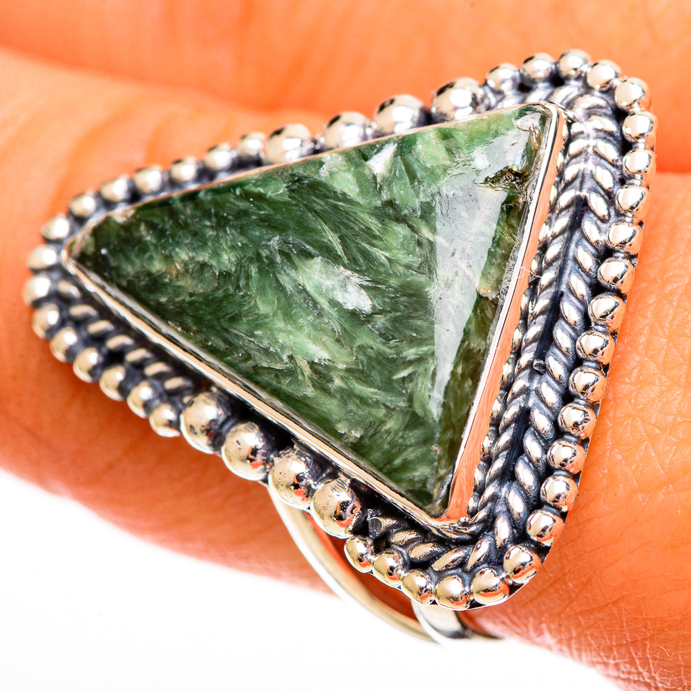 Seraphinite Rings handcrafted by Anasilvercos - RING112044