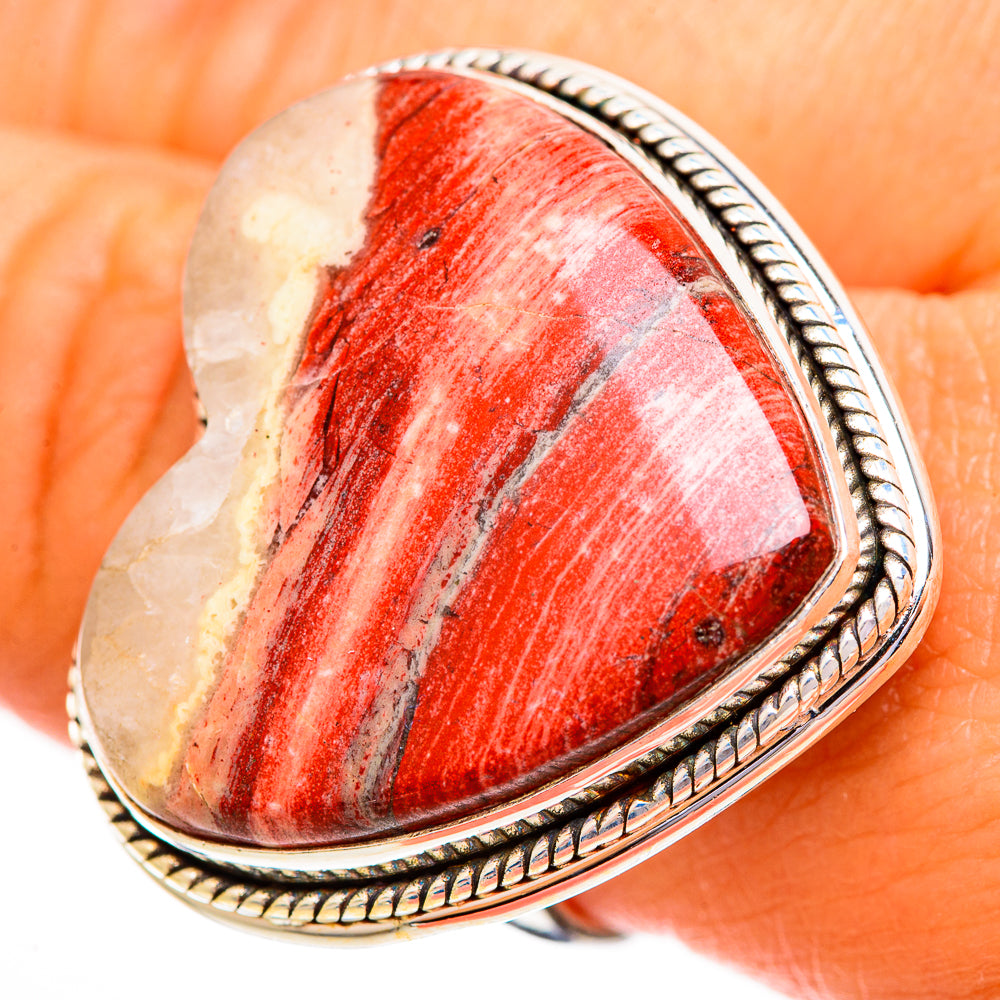 Red Jasper Rings handcrafted by Anasilvercos - RING112049