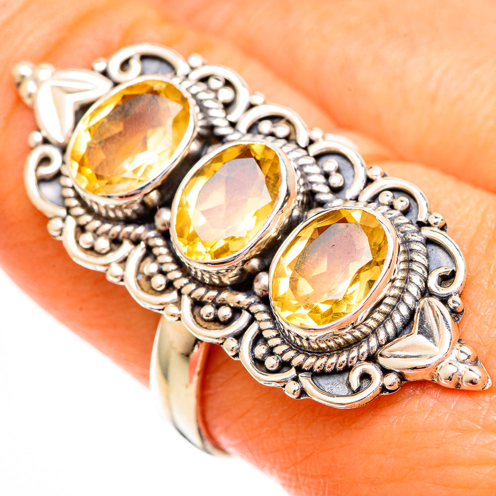 Citrine Rings handcrafted by Anasilvercos - RING112056